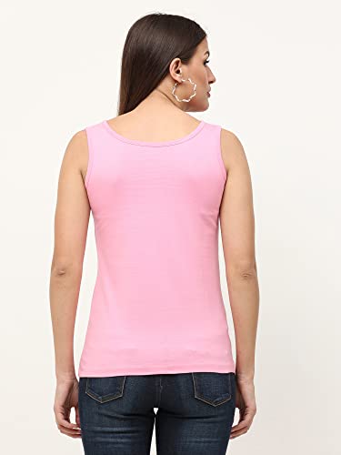 Image of Ecoline Clothing Eco-Friendly Women's Cotton Regular Fit Dual V Neck /Round Neck Tank Top, Yellow, Large