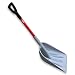 TABOR TOOLS J218A Mulch/Snow Scoop with Strong Fiberglass Handle, Large Snow Shovel with Comfortable D-Grip, Short 26" Handle