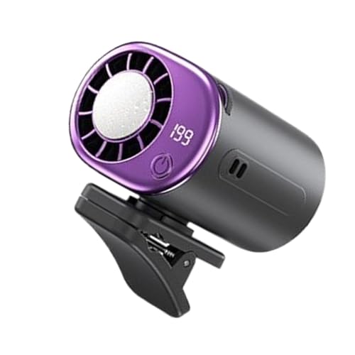 Ventilador para camping y coche portátil con clip ajustable e iluminación 7