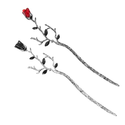 CANIGHT Horquilla para El Pelo con Forma de Flor de Rosa Retro para Mujer Accesorios de Metal para Moños