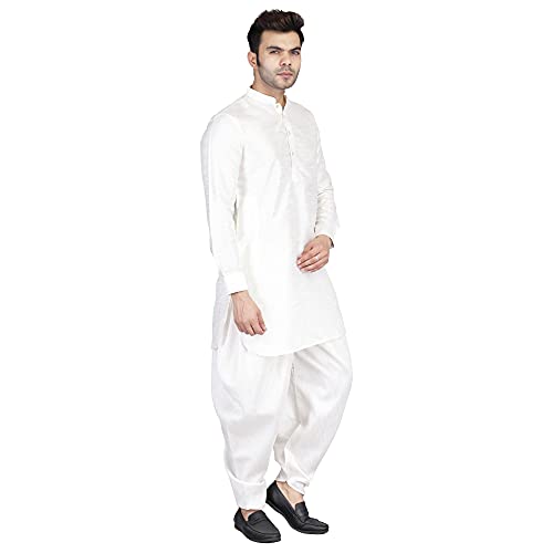 Image of TAHVO Men's Casual Cotton Kurta Shirt, Short Kurta