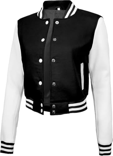 Bomber Varsity Jacket Women - Fleece Letterman Jacket Woman in both Standard and Cropped Women Jacket Style
