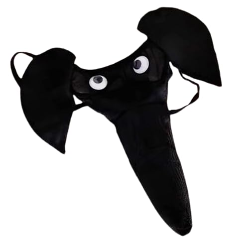 Man Funny Underwear Elephant Thong for Men G-String-Exotic Sexy Costume Joke Gag Prank Long U Bulge Pouch