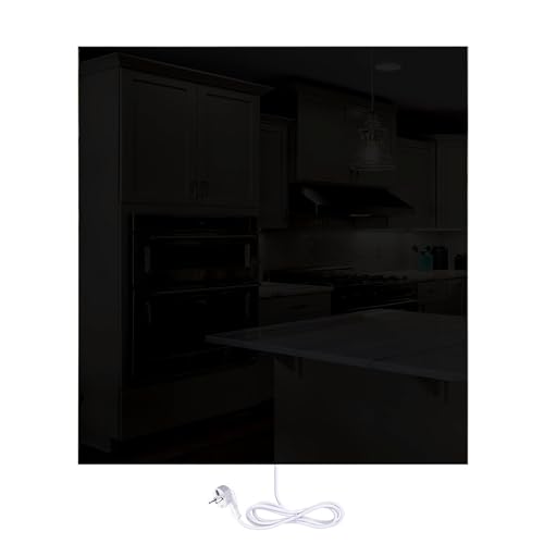 Panneau Rayonnant Électrique en verre WarmlyYours, Noir, Puissance 400 Watts, 60cm x 60cm, Montage Mural, Radiateur Chaleur Infrarouge