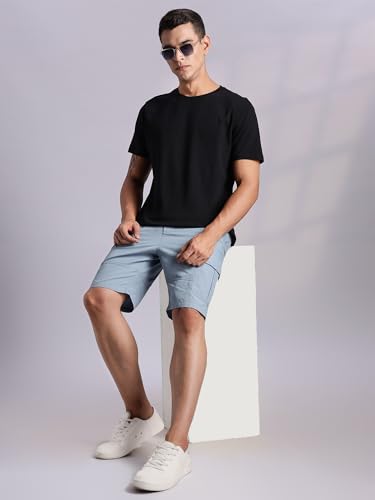 Image of Thomas Scott Men's | Regular Fit | 100% Cotton | Solid | Breathable Lightweight | 6-Pocket Cargo Shorts | Cricket Club Collection