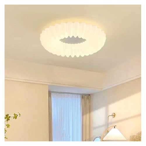 Lustre LED moderne blanc 35cm suspension plafonnier nordique salon et chambre
