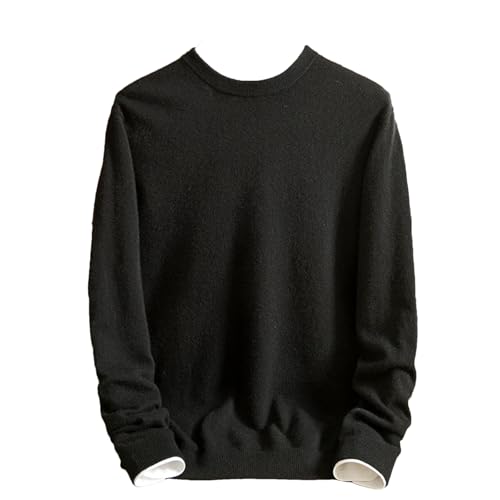 Vogrtcc Men's Fashion Winter Round Neck Cashmere Knitted Sweater