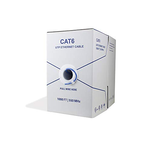 🛒 Crazy Deals BV-Tech Cat6 Riser (CMR), 1000ft, 23AWG 4 Pair Solid Bare Copper, 550MHz, (UTP), ETL Listed, UL Listed, Bulk Ethernet Cable, Blue