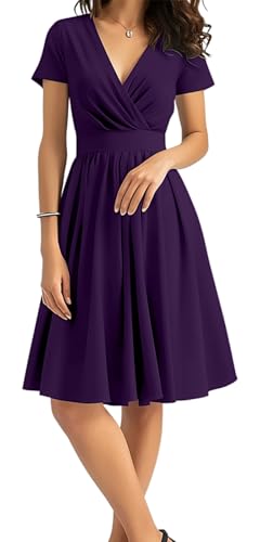 Image of DinyIn Women's 2025 Summer Short Sleeve Casual Dresses