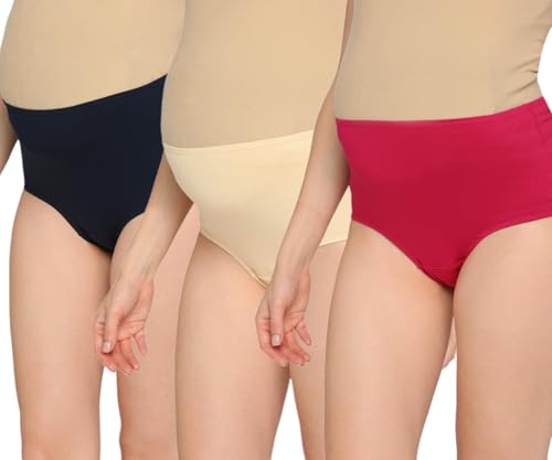 Image of Women's High Waist Soft Comfy Cotton & Breathable Maternity Panty|Pregnancy Panty|Maternity Panties (Pack of 3)
