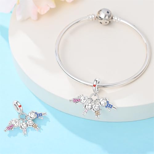 Image of 925 Sterling Silver Charms,Hypoallergenic Beads,Compatible with Pandora Bracelets and Necklaces,Women Holiday Gift Pendants