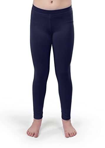 Silky Toes Little and Big Girls Premium Cotton Leggings/Size 2t to 16/ Many Colors for School Uniform Navy