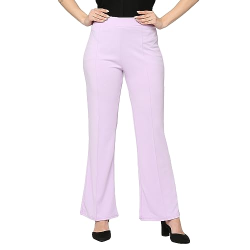 Buy Smarty Pants Women's ployester Bell Bottom Black Formal Trouser  (SMPT-904_Black_S) at Amazon.in