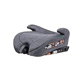 ジュニアシート、ISOFIX、 高さ調節可能なチャイルドシート R129適合、125～150cm(5歳～12歳)のお子様に最適（ダークグレー）