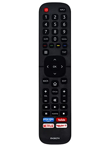 Ersatz-Fernbedienung EN2BI27H Passend für Hisense UHD Smart TV H55B7300UK H55B7320 H55B7360 H55B7500 H55B7500UK H55B7520 H55B7540 H55B7560 H55BE7200 H55BE7200UK H55BE7210 H55BE7230 H55BE7250