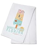 Lantern Press Marco Island, Florida, Summer Ice Cream Scene (100% Cotton Tea Towel, Decorative Hand Towel, Kitchen and Home)