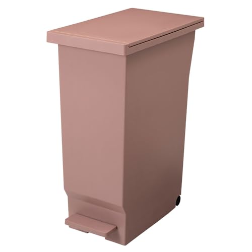 平和工業 フタの開く向きを選べるパッキン付ぺダルペール 45L ゴミ箱 ペダル式 キッチン 45リットル スリム おしゃれ 分別 ダストボックス 臭わない ふた付き 【モノギャラリー限定分別シール付き】 (アールグレー, 1個)