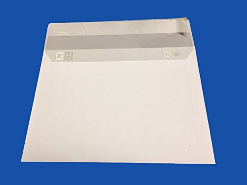 lot de 100 enveloppe courrier A5 avec fenêtre - C5 papier velin blanc 90g format 162 x 229 mm une enveloppe blanche avec fermeture bande adhésive autocollante siliconnée