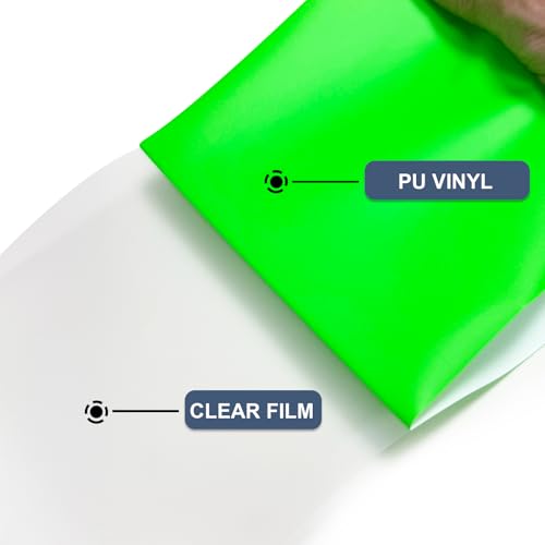 Image of Neon Green Heat Transfer Vinyl HTV Roll Matte PU 12 inch x 15 ft. | Easy to Cut, Weed & Transfer, Neon Green Iron On Vinyl for Cricut, Silhouette Cameo & Other Craft Cutter Cutting Machine