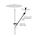 Gibraltar Long Cymbal Boom Attachment Clamp, Cymbal Arm with Rotating Grabber Clamp Holder, SC-CLBAC, 18