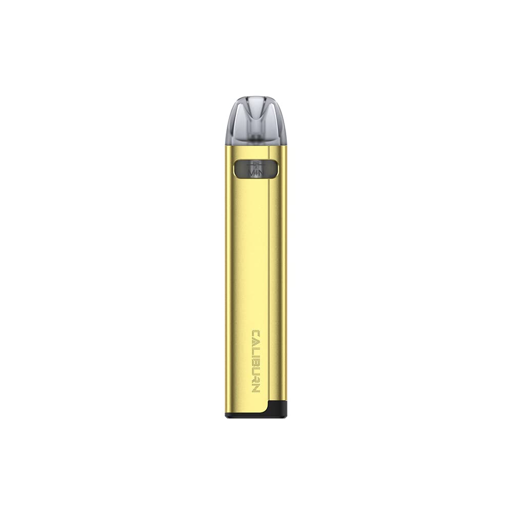 UWELL CALIBURN A2S Pod System E Cigarette Vape Kit, 2ml 520mAh 15W Nicotine Free E Cig (Gold)