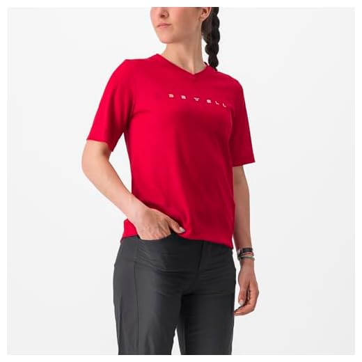 CASTELLI Trail Tech 2 W tee T-Shirt, Dark Red, S Women's