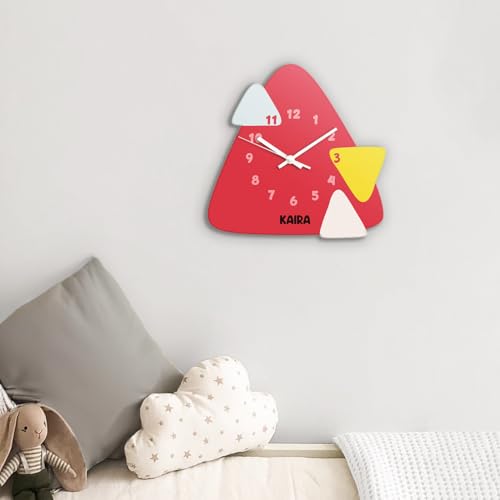 Image of Zooboo Personalized Wall Clock - Christmas & New Year | Custom Name Acrylic Silent Quartz | Sleek Modern Holiday Decor | Perfect Festive Gifts & Return Gifts, 30x30cm