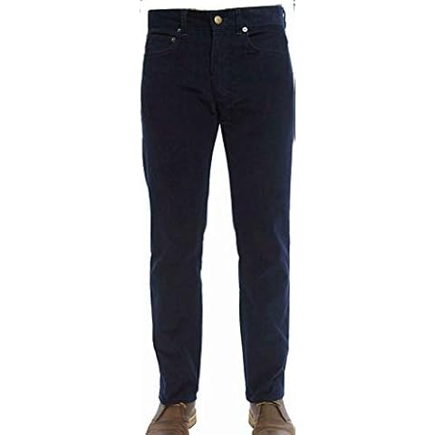 MB CLOTHING Mens Stretch Cords Trousers Expandable SELF Adjusting Waist Corduroy Pants (42 29, Navy) Cover