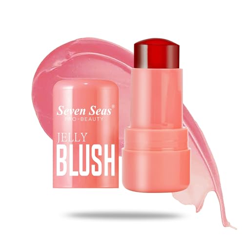 Image of Seven Seas Matte Jelly Blush Tint | Moisturising | Long-Lasting Lip And Cheek Tint | Highly Pigmented | Smudgeproof | Jelly Tint For Women And Girls (01-Poppy Pink, 5G)