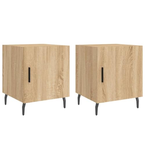 Tables de chevet chêne Sonoma pour optimiser les petits lits - 3