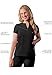 Adar Uniforms, Addition Scrubs for Women - Notched V-Neck Scrub Top - A6002 - Black - XXS