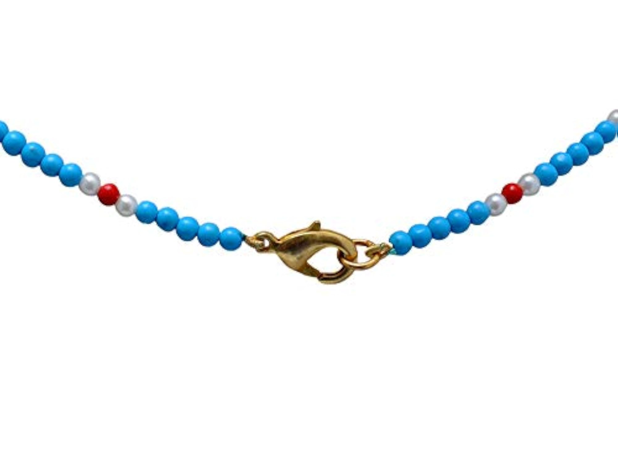 Jaipur Tanmaniya Pendant with Pearl, Turquoise, Jasper Beads