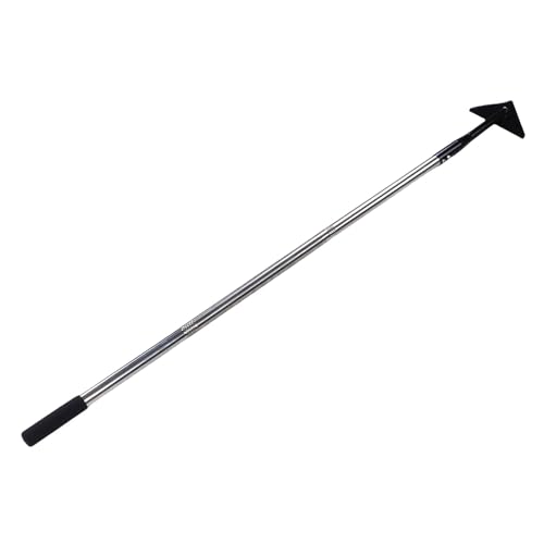 TOPINCN Houe Triangulaire Outil D'élimination des Mauvaises Herbes, Houe de Jardin Triangulaire, Désherbeur à Long Manche Réglable, Tête en Acier au Carbone de 145 Cm, Bords Tranchants