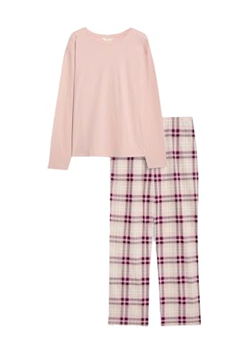 Marks & Spencer Bedruckter Schlafanzug Aus Reiner Baumwolle Damen Rosa Mix XL