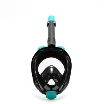 Flowpoint Full Face Snorkeling Free Diving Wideview Mask - Anti-Fog, Unisex, Detachable Mask (Black, L/XL)
