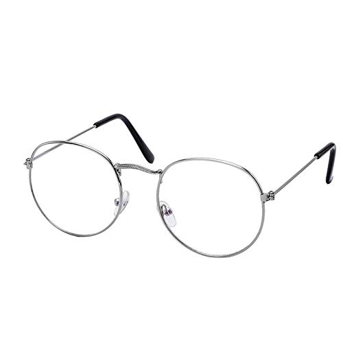 round silver frame glasses