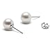 (Set) HinsonGayle AAA Handpicked 7.5-8mm White Freshwater Cultured Pearls & Stud Earrings Silver-18 in length