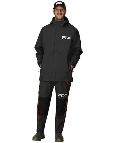 FROGG TOGGS Men's FTX Armor Premium Waterproof Rain, Fishing/Anglers Jacket, Dark Graphite, 3X-Large