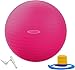 Fitvids Anti-Burst and Slip Resistant Exercise Ball for Yoga, Fitness, Birthing With Quick Pump - 2,000-Pound Capacity, Pink, 30-Inch, XL