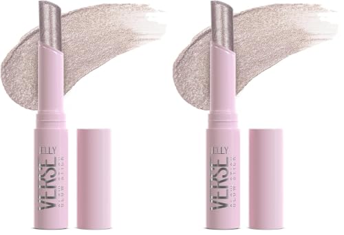 Image of Swiss Beauty Jelly Verse Eyeshadow Glow Stick | Rich Colour Payoff | Crease-Proof | Sparkling Shine | 6 Stellar Shades | Shade- 1. Star Shower, 3g (Pack of 2)