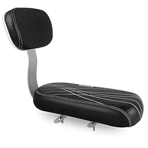 RANDDER Back Bike Seat Child Bicycle Rear Seat Cushion Biking Rear Rack Seat with Backrest – for Riding with Kids