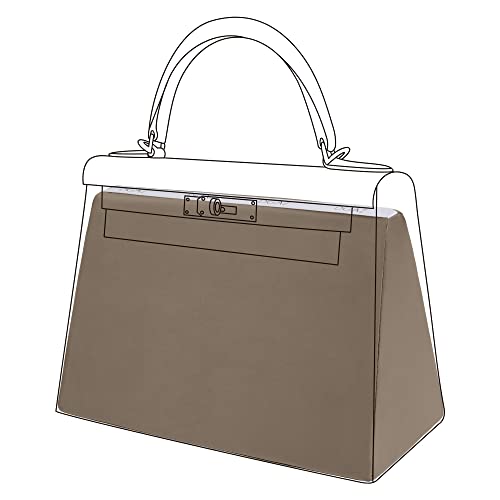 DGAZ Purse Pillow Shaper Insert for Hermes Kelly Bags, Silky Pillow Shaper for Luxury Handbags(Etoupe Grey,KL25 Sellier)