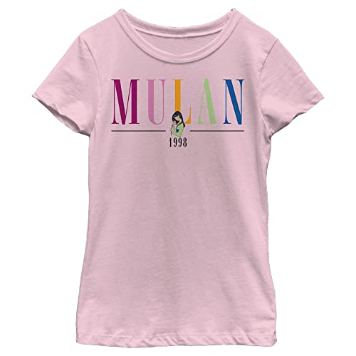 Image of Disney Girl's Mulan 1998 Title Logo T-Shirt