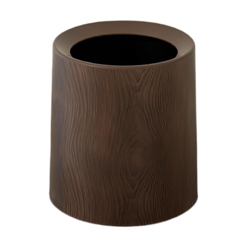 Papelera de imitación madera gran capacidad de polipropileno para oficina y hogar