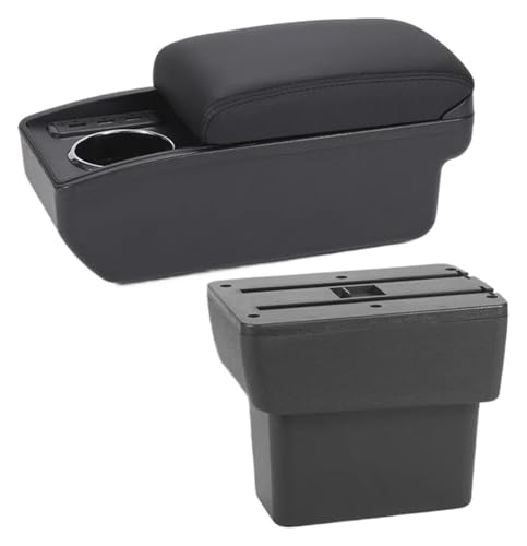 車 コンソールボックス 用 ノート 用 Eパワー 2016-2022 アームレストボックス 中央収納センターコンソール(B2 Black line 6USB)