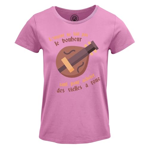 T-Shirt Vielle à Roue Femme Col Rond en coton premium doux et durable