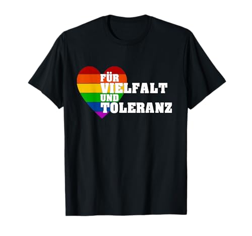 CSD T-Shirt LGBT Vielfalt Gay Lesbisch Regenbogen Geschenk T-Shirt