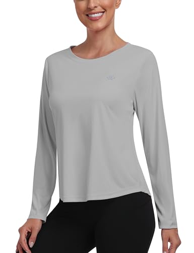 MoFiz Womens Long Sleeve Athletic Tops UV Sun Protection Shirt UP...