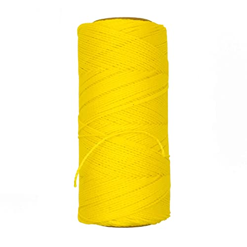 Linhasita Waxed Thread 100 g / 170 m Polyester 1 mm Thick Macrame, 30 Colours Lemon Yellow, 170 metros / 100 gr - Image 3