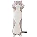 Muñeco De Peluche De Gato Lindo, Almohada De Tiro Largo De Gato Pequeño De Peluche Suave, Almohadas De Animales Realistas, Juguete De Felpa, Almohada De Gato Larga, Regalo para Niños 90cm/Gris